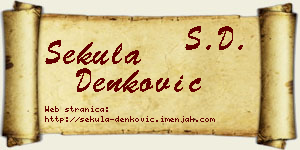 Sekula Denković vizit kartica